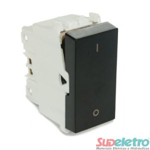 INTERRUPTOR BIPOLAR SIMPLES 10A PRETO - REFINATTO
