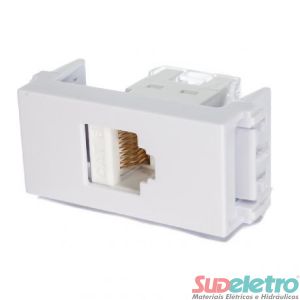 MÓDULO DE COMUNICAÇÃO RJ45 CAT6 BRANCO - REFINATTO