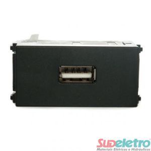 MÓDULO CARREGADOR USB PRETO - REFINATTO