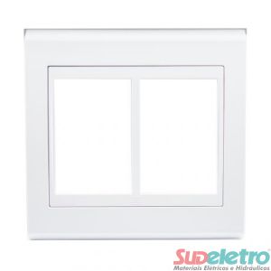 PLACA 4X4 6 MÓDULOS BRANCO - REFINATTO