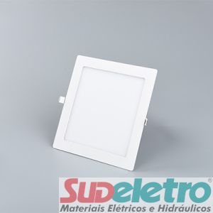 PLAFON DE LED QUADRADO PARA EMBUTIR 24W BIVOLT 6500K