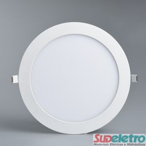 PLAFON DE LED REDONDO PARA EMBUTIR 24W BIVOLT 6000K