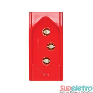 TOMADA 2P+T 20A VERMELHA - DUALE UP