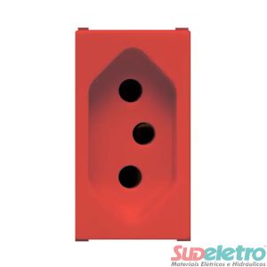 MÓDULO TOMADA 2P+T 20A VERMELHO - ILUS