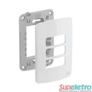PLACA E SUPORTE 4X2 3 MÓDULOS - COMPOSÉ