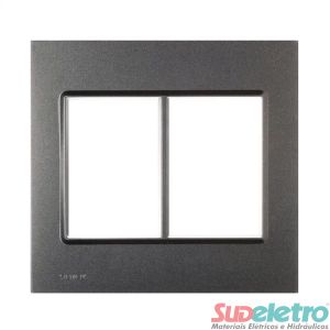 PLACA 4X4 6 MÓDULOS CARBONO METÁLICO - DELTA MONDO