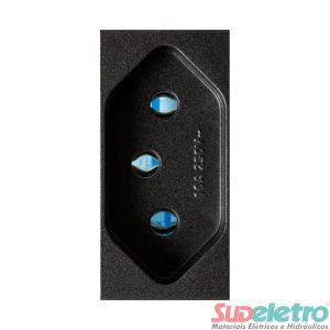 TOMADA 2P+T 20A 1 MÓDULO 20/250V CARBONO METÁLICO - DELTA MONDO