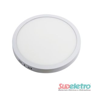 PLAFON DE LED REDONDO PARA SOBREPOR 24W BIVOLT 3000K