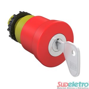 BOTÃO COM CHAVE EMERGÊNCIA 22MM CSW-BESY-WH - WEG