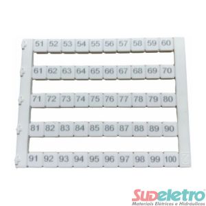 IDENTIFICADOR BORNE 5X5MM IDB5-BTWH-51-100 - WEG