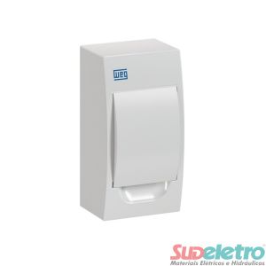 QUADRO DE DISTRIBUIÇÃO EM PVC - SOBREPOR 4 DISJ QDW02 - WEG