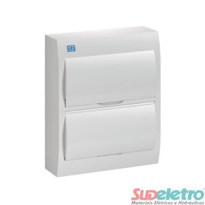 QUADRO DE DISTRIBUIÇÃO EM PVC - SOBREPOR 24 DISJ QDW02 - WEG