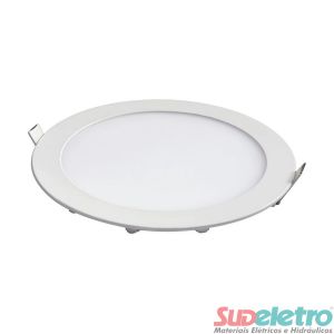 PLAFON DE LED REDONDO PARA EMBUTIR 18W BIVOLT 6500K