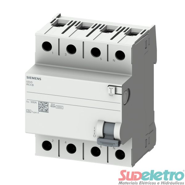 DISPOSITIVO DR TETRAPOLAR 3MA 63A 5SV33464 - SIEMENS